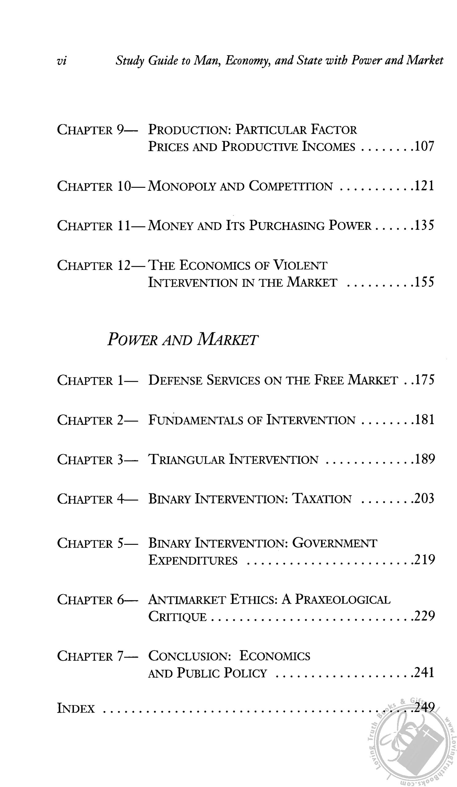 Study Guide for Man, Economy, and State with Power and Market