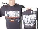 T-Shirt: Remember I Worship in Church (Adult Large / L),Voice of the Martyrs