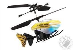 Flying Fish Radio Control Mini Helicopter with 2 Direction Functions and LED Lights for Indoor Flight (Colors Vary),Flying Fish