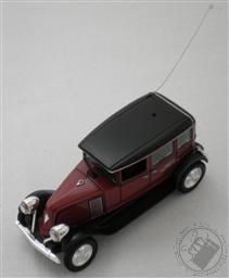 Radio Control Mini Rechargeable Burgundy Classic Car with Working Headlights (27 MHz - RC Car),Create Toys