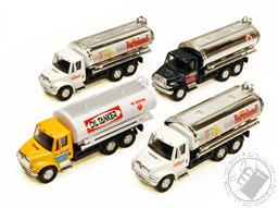 International Diecast Oil Tanker Truck Model with Pullback Action (Scale 1:64) (Colors Vary) (Die Cast Tank Truck),Generic