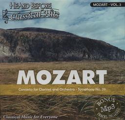 Heard Before Classical Hits: Mozart Volume 2 (Concerto for Clarinet and Orchestra, Symphony No. 29),Select Media