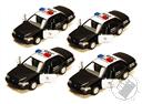 Diecast Collectible Ford Crown Victoria Police Interceptor with Pullback Action and Openable Doors (Scale 1:42) (Black Die Cast Police Car),Kinsmart