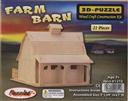 3-D Wooden Puzzle: Farm Barn (Wood Craft Construction Kit) 21 Pieces Ages 7 and Up,Puzzled Inc
