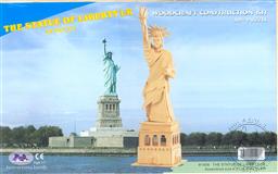 3-D Wooden Puzzle: Statue of Liberty (Wood Craft Construction Kit) 69 Pieces Ages 7 and Up,Puzzled Inc