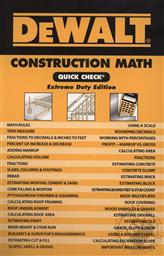 DeWalt Construction Math Quick Check: Extreme Duty Edition,Delmar