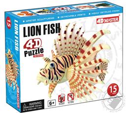 Lion Fish 4D Puzzle with Realistic Detail (26 Pieces for Ages 6 and Up) (Biology Model),4D Master