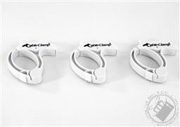 Cable Clamp, MEDIUM Cable / Power Tool / Computer Cable Clamp, White Color (Set/ Pack of 3),QA Worldwide