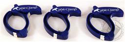 Cable Clamp, LARGE Cable / Hose / Rope / Power Tool / Computer Cable Clamp, Blue Color (Set/ Pack of 3),QA Worldwide