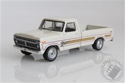 1976 Ford F100 Pickup Truck  Bicentennial Edition 1:64 Scale Diecast Model F-100 (Wimbledon White),Greenlight Collectibles 