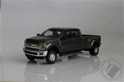2019 Ford F-350 DRW/ Dually Lariat Pickup Truck 1:64 Scale Diecast Model F350 (Stone Gray),Greenlight Collectibles 