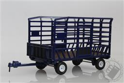 Hay Bale Throw Wagon, For Tractor Diecast Models 1:64 Scale (Blue),Greenlight Collectibles 