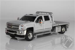Dually Drivers Series 5 - 2015 Chevrolet Silverado 3500 Dually Flat Bed - Silver Ice Metallic,Greenlight Collectibles 