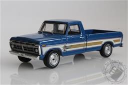 1976 Ford F100 Pickup Truck  Bicentennial Edition 1:64 Scale Diecast Model F-100 (Blue),Greenlight Collectibles 