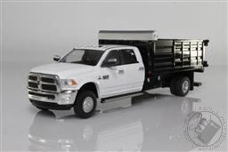 Dually Drivers Series 6 - 2018 Ram 3500 Dually Landscaper Dump Truck - Bright White,Greenlight Collectibles 