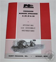 Ferguson A-JO-21 & A-JO-22 Manure Spreader Trailer, Operators Manual,Harry Ferguson Inc.
