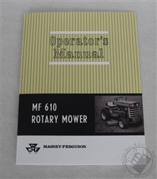 Massey Ferguson MF 610 Rotary Mower Operators / Instruction Manual For MF10 MF12,Massey Ferguson Inc.