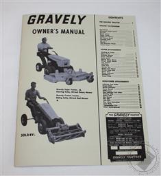 Gravely Tractor Owners/ Operators Manual, Super/ Custom Convertible 6.6HP,Gravely