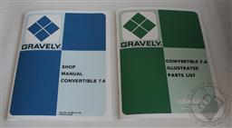 Gravely 7.6 Convertible Shop/ Service Manual & Illustrated Parts List, Set of 2,Gravely