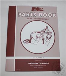 Ferguson AO Moldboard Plow Parts Book / List, Part Manual, Reference Guide,Harry Ferguson Inc.