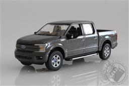 2018 Ford F-150 Pickup Truck in Magnetic Gunmetal by Auto World 1:64 Scale Diecast Model F150,Auto World