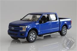 2018 Ford F-150 Pickup Truck in Lightning Blue by Auto World 1:64 Scale Diecast Model F150,Auto World