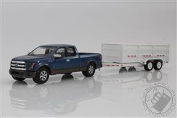 2016 Ford F-150 Pickup Truck and Double Axle Dump Trailer 1:64 Scale Diecast Model F150,Greenlight Collectibles 