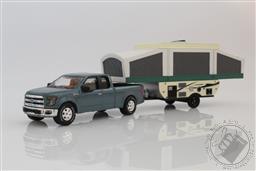 2015 Ford F-150 Pickup Truck and Pop-Up Camper Trailer/ RV 1:64 Scale Diecast Model F150,Greenlight Collectibles 