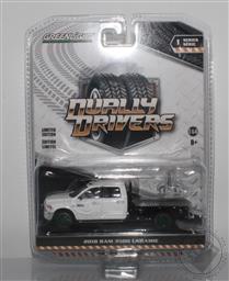 CHASE, Dually Drivers Series 1, 2018 Ram 3500 Flatbed, Green Machine,Greenlight Collectibles 