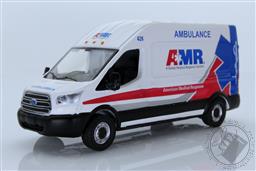 Route Runners Series 3 - 2019 Ford Transit LWB High Roof - American Medical Response (AMR) Ambulance,Greenlight Collectibles 