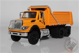 2018 International Workstar Dump Truck, 1:64 Scale Diecast Model, SD Trucks (Orange),Greenlight Collectibles 