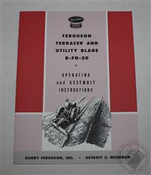 Ferguson B-FO-20 Terracer and Utility Blade Grader/ Rear, Operators Manual, Ford,Harry Ferguson Inc.