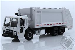 S.D. Trucks Series 13 - 2020 Mack LR Rear Loader Refuse Truck - White,Greenlight Collectibles 