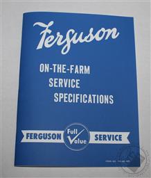 Ferguson TO-35 & F-40 Service/ Shop Manual, Gray & Green 1954, 1955, etc. Massey,Harry Ferguson Inc.