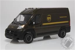 Route Runners Series 2 - 2018 Ram ProMaster 2500 Cargo High Roof - United Parcel Service (UPS) Worldwide Services 1:64 Scale Diecast Model,Greenlight Collectibles 