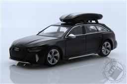 1:64 MiJo Exclusives Audi RS6 Avant Station Wagon Crossover SUV (Black) with Roof Box,Mini GT