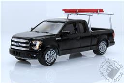 Blue Collar Collection Series 9 - 2017 Ford F-150 with Ladder Rack (Black),Greenlight Collectibles 