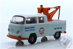 Blue Collar Collection Series 10 - 1969 Volkswagen Double Cab Pickup With Drop in Tow Hook - Gulf Oil Sales & Service,Greenlight Collectibles 