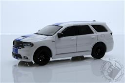 GreenLight Muscle Series 27 - 2019 Dodge Durango SRT - White with Blue Stripes,Greenlight Collectibles 