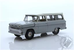 Auto World Premium - 2021 Release 5A - 1966 Chevrolet Suburban - Gray Body with White Roof,Auto World
