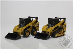 Caterpillar 272D2 Skid Steer Loader and Caterpillar 297D2 Compact Track Loader with Accessories 1:64 Scale Diecast Model,Diecast Masters