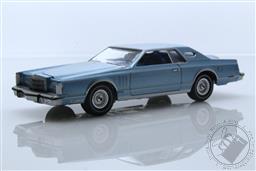 Auto World Premium - 2021 Release 4A -1977 Lincoln Continental Coupe Mark V - Medium Blue Poly,Auto World