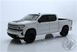 All-Terrain Series 13 - 2020 Chevrolet Silverado RST Rally Edition - Summit White with Black Stripes,Greenlight Collectibles 