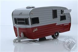 Hitched Homes Series 12 - Shasta Airflyte - Polished Aluminum and Red,Greenlight Collectibles 
