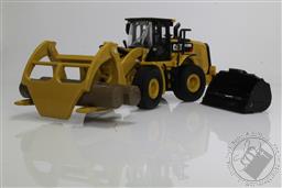Caterpillar 950M Wheel Loader with Log Fork and Bucket Attachment 1:64 Scale Diecast Model,Diecast Masters