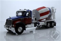 S.D. Trucks Series 15 - 2019 Mack Granite Cement Mixer - Red, White and Blue (AVAILABLE MAR-APR 2022),Greenlight Collectibles 