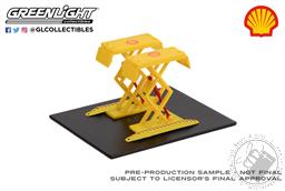 PREORDER Auto Body Shop - Automotive Double Scissor Lifts Series 1 - Shell Oil (AVAILABLE MAY-JUN 2022),Greenlight Collectibles 