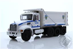 PREORDER S.D. Trucks Series 16 - 2019 Mack Granite Dump Truck - New York City Police Dept (NYPD) (AVAILABLE JUL-AUG 2022),Greenlight Collectibles 