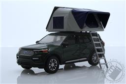 The Great Outdoors Series 2 - 2022 Ford Explorer Limited with Modern Rooftop Tent,Greenlight Collectibles 