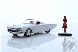 The Hobby Shop Series 14 - 1965 Ford Thunderbird Convertible (Tonneau Cover) with Woman in Dress,Greenlight Collectibles 